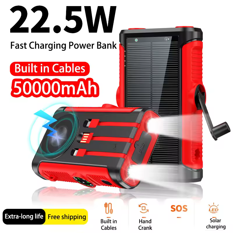 Solar Magnetic Wireless Power Bank (High Capacity)