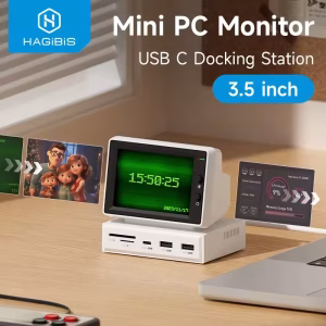 Hagibis 3.5″ IPS Mini System Monitor with USB-C Hub