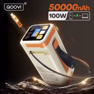 QOOVI 50,000mAh High-Capacity Power Bank (100W)