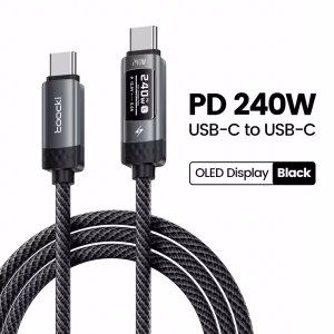 Toocki 240W USB-C Fast Charging Cable with OLED Display